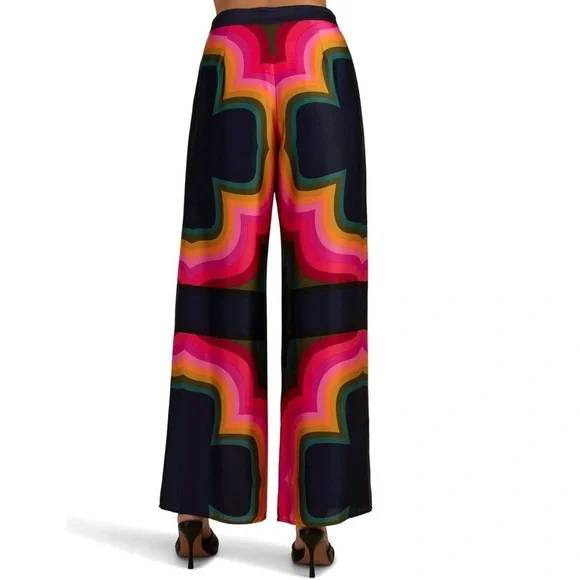 TRINA TURK Hansa Abstract Printed Wide Leg Women’s Dressy Pants Size 2 NEW - Picture 5 of 10